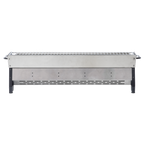 4 Burner Stainless Steel Portable Gas Plancha with Warming Rack 10kW DG277