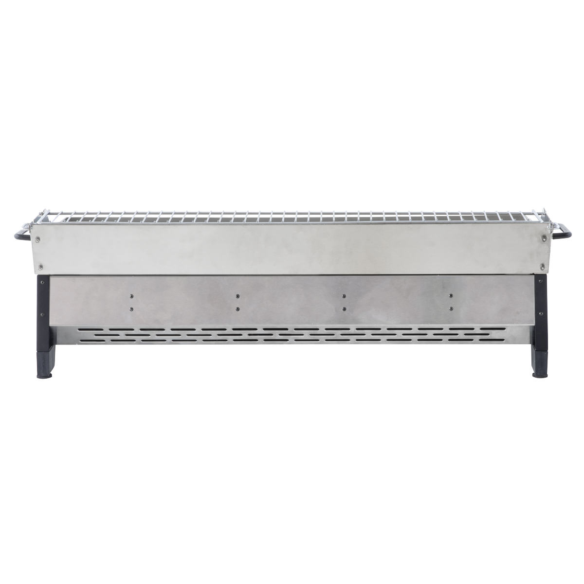 4 Burner Stainless Steel Portable Gas Plancha with Warming Rack 10kW DG277