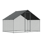 Walk-In Galvanized Steel Chicken Run with Roof Cover & PVC Coated Chicken Wire DG278