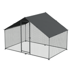 Walk-In Galvanized Steel Chicken Run with Roof Cover & PVC Coated Chicken Wire DG278