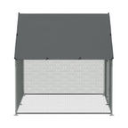 Walk-In Galvanized Steel Chicken Run with Roof Cover & PVC Coated Chicken Wire DG278
