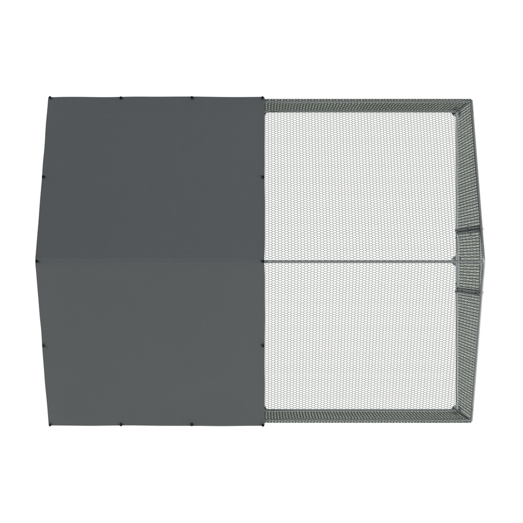 Walk-In Galvanized Steel Chicken Run with Roof Cover & PVC Coated Chicken Wire DG279