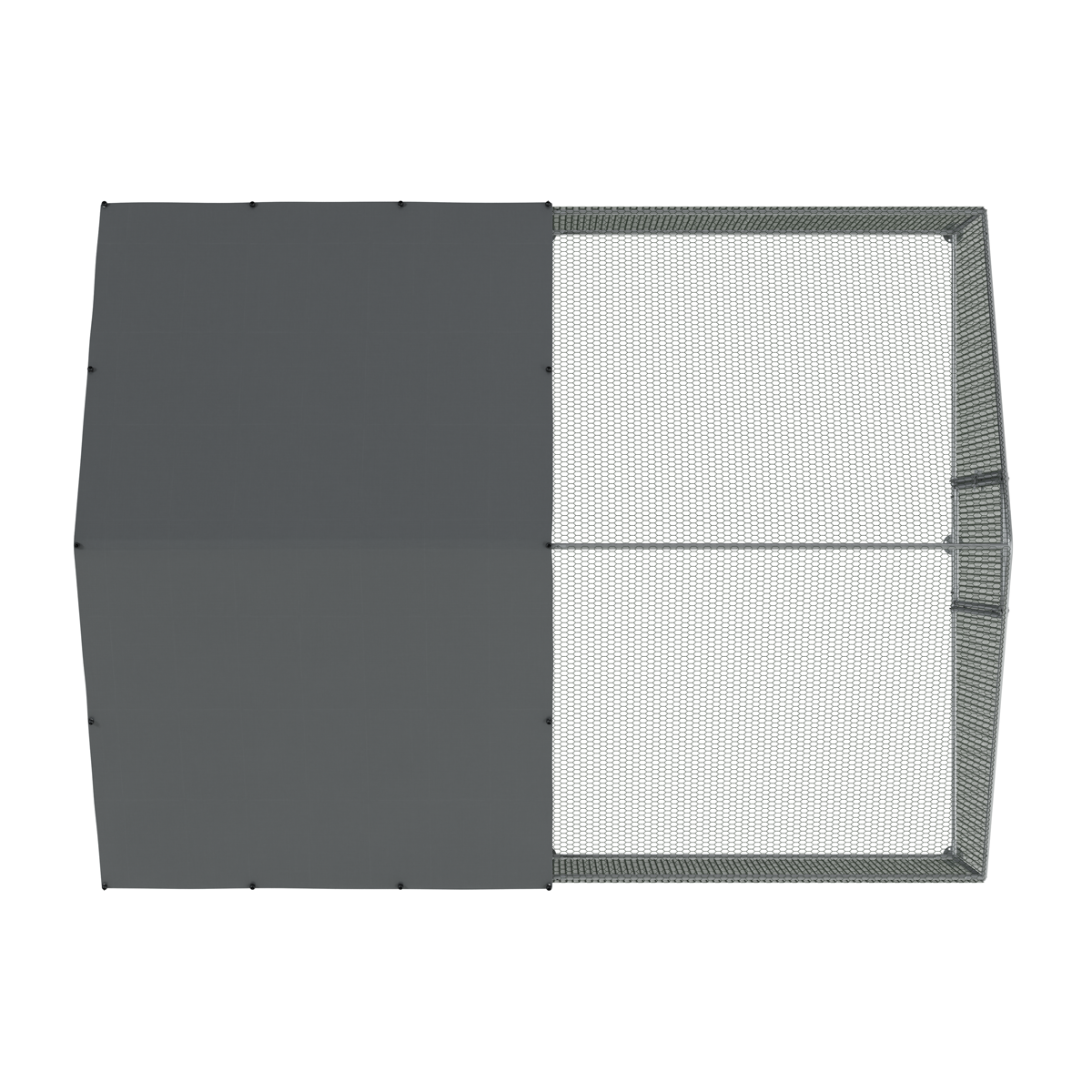 Walk-In Galvanized Steel Chicken Run with Roof Cover & PVC Coated Chicken Wire DG279