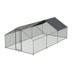 Walk-In Galvanized Steel Chicken Run with Roof Cover & PVC Coated Chicken Wire DG280