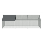 Walk-In Galvanized Steel Chicken Run with Roof Cover & PVC Coated Chicken Wire DG280