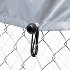 Galvanised Steel Dog Kennel with Roof Cover & Chain Link Fencing DG281