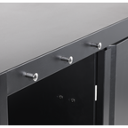 BBQ/Plancha Trolley with Cupboard, Extension Table & Utensil Hooks - Black DG282