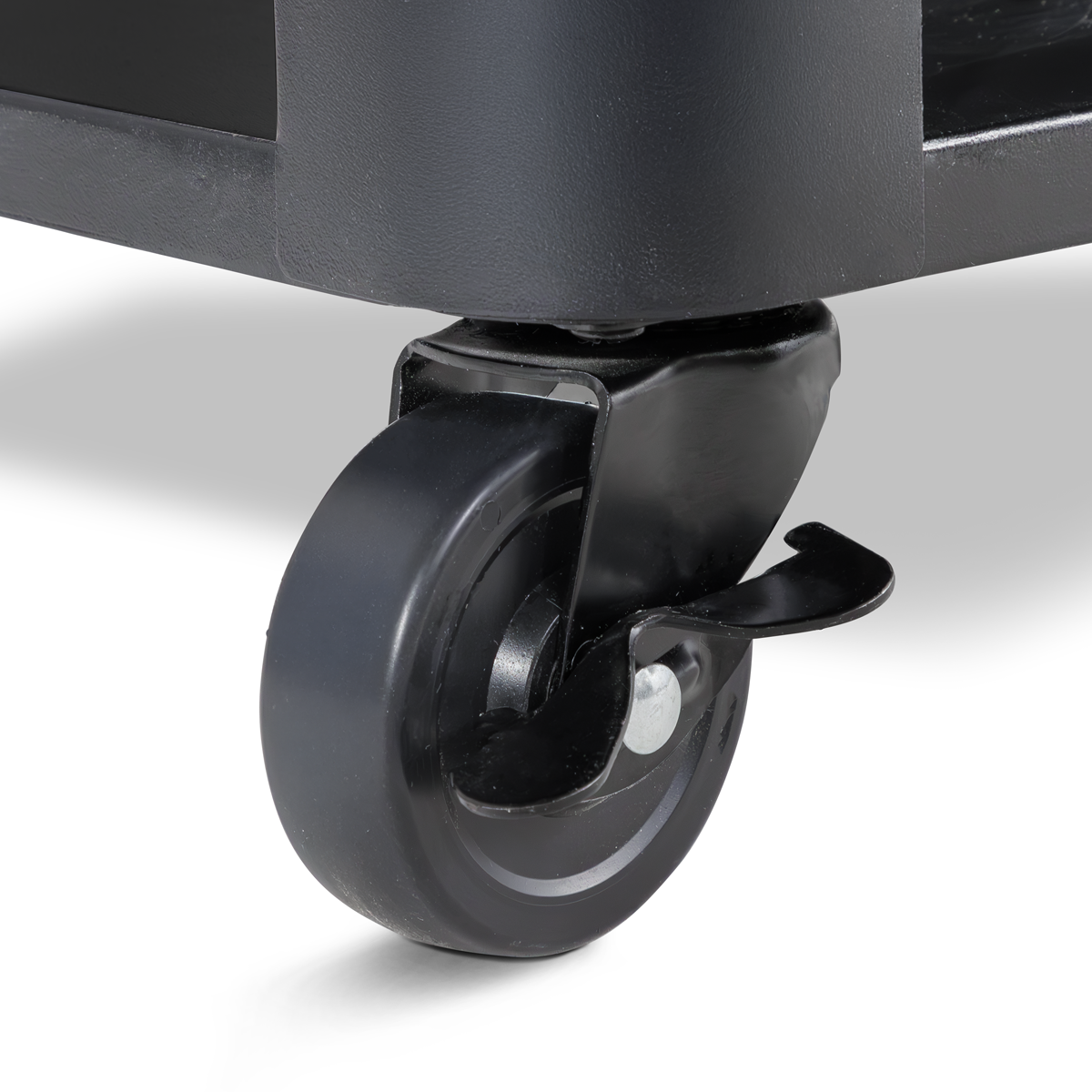Dellonda BBQ/Plancha Trolley with Cupboard, Extension Table & Utensil Hooks - Black DG282