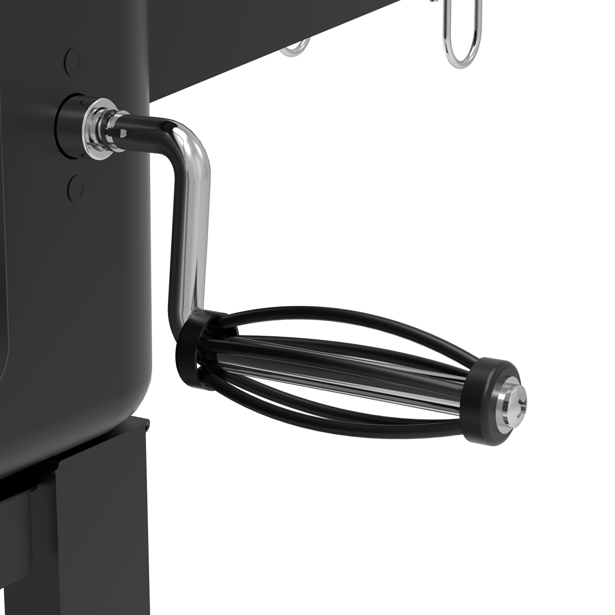 Charcoal Grill BBQ Smoker and Trolley with 2 Side Shelves - Black DG283