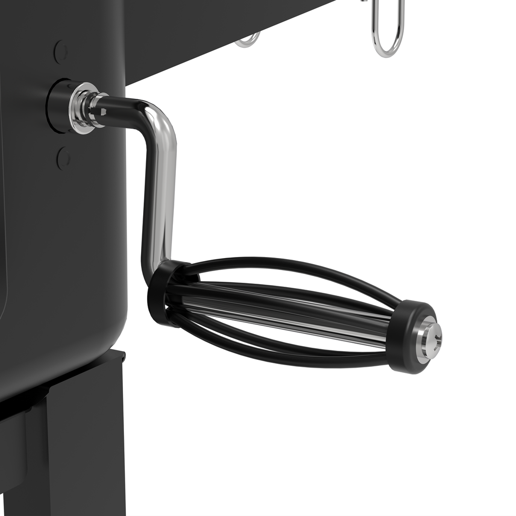 Charcoal Grill BBQ Smoker & Trolley with 2 Side Shelves - Black DG283