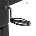 Charcoal Grill BBQ Smoker & Trolley with 2 Side Shelves - Black DG283