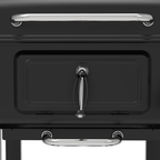 Charcoal Grill BBQ Smoker & Trolley with 2 Side Shelves - Black DG283