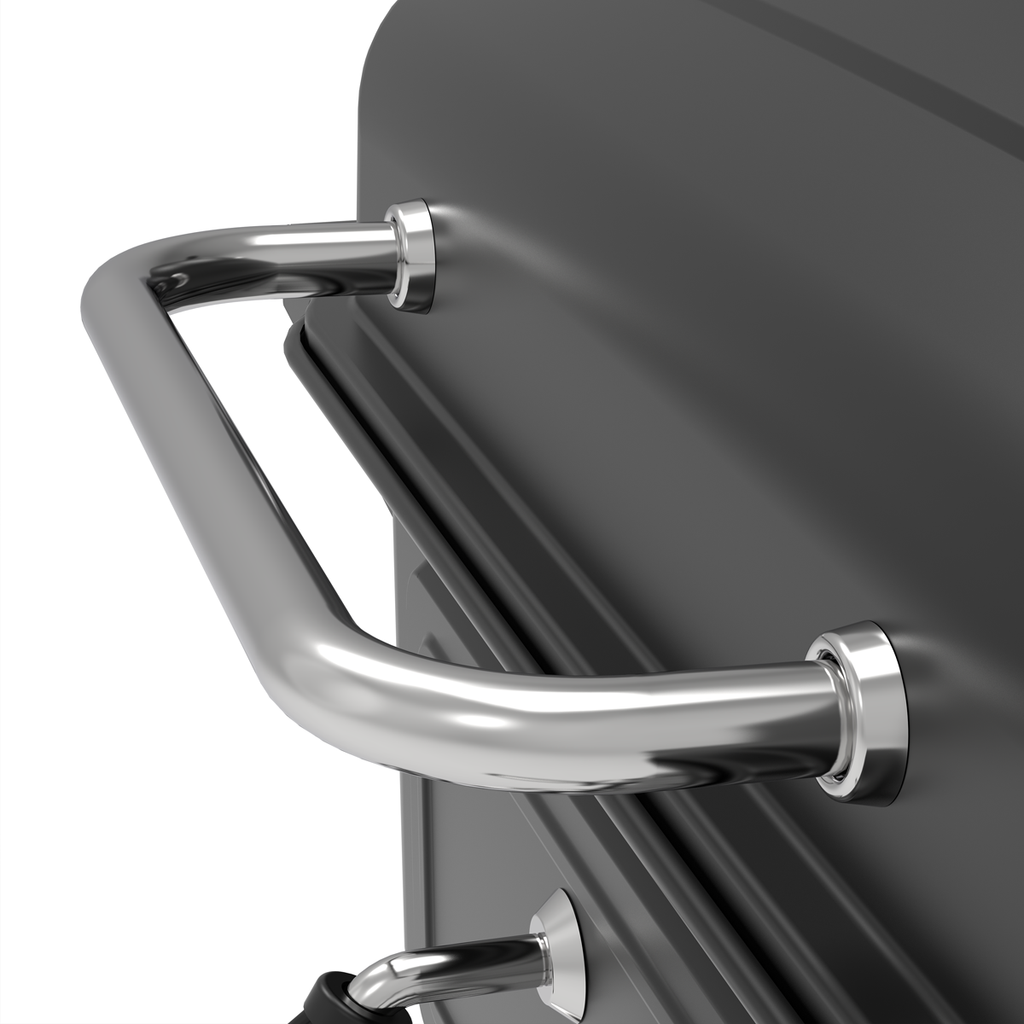 Charcoal Grill BBQ Smoker and Trolley with 2 Side Shelves - Black DG283