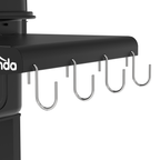 Charcoal Grill BBQ Smoker & Trolley with 2 Side Shelves - Black DG283