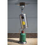 Dellonda Freestanding Outdoor Gas Patio Heater with Wheels 13kW - Stainless Steel DG2