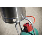 Dellonda Freestanding Outdoor Gas Patio Heater with Wheels 13kW - Stainless Steel DG2