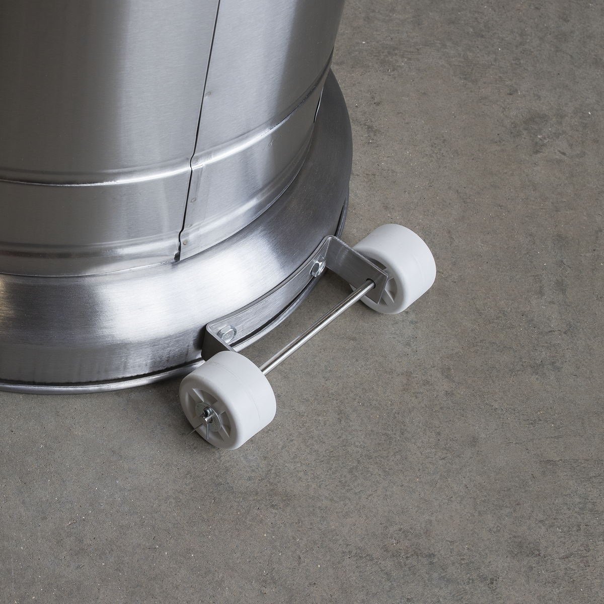 Dellonda Freestanding Outdoor Gas Patio Heater with Wheels 13kW - Stainless Steel DG2