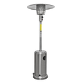Dellonda Freestanding Outdoor Gas Patio Heater with Wheels 13kW - Stainless Steel DG2