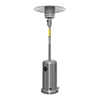Dellonda Freestanding Outdoor Gas Patio Heater with Wheels 13kW - Stainless Steel DG2