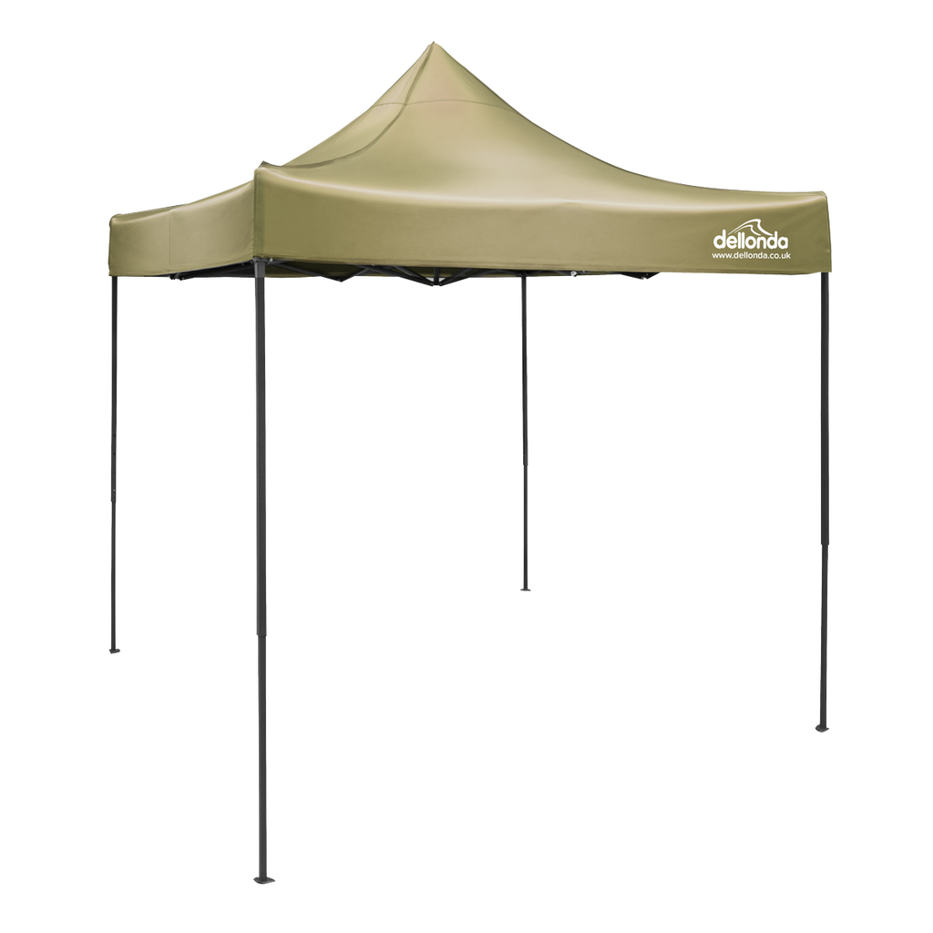 2x2m Pop-Up Gazebo Canopy with Water-Resistant Carry Bag, Stakes & Weight Bags - Beige DG303