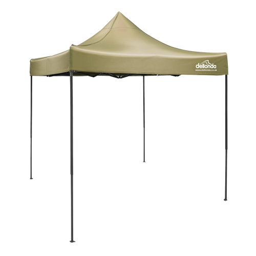 2x2m Pop-Up Gazebo Canopy with Water-Resistant Carry Bag, Stakes & Weight Bags - Beige DG303