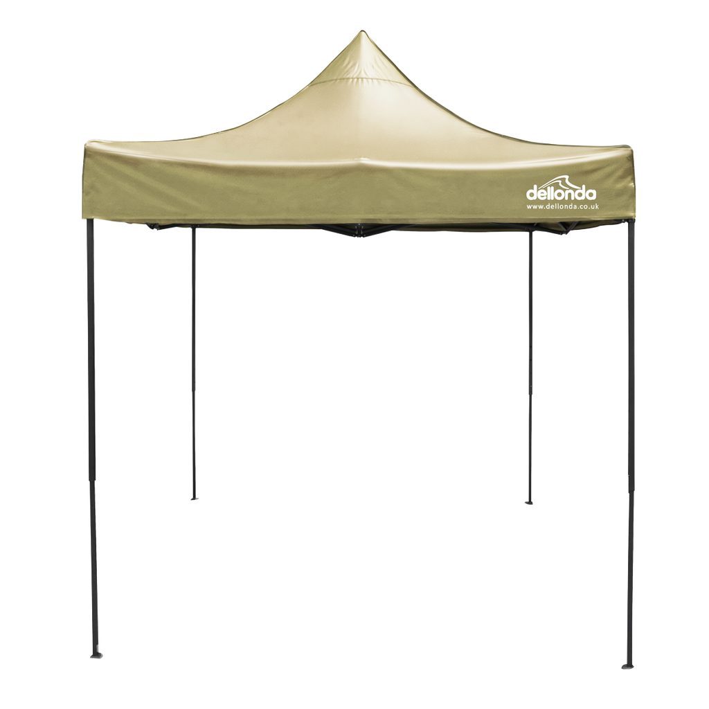 2x2m Pop-Up Gazebo Canopy with Water-Resistant Carry Bag, Stakes & Weight Bags - Beige DG303