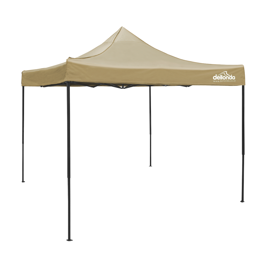 3x3m Pop-Up Gazebo Canopy with Water-Resistant Carry Bag, Stakes & Weight Bags - Beige DG304