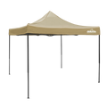 3x3m Pop-Up Gazebo Canopy with Water-Resistant Carry Bag, Stakes & Weight Bags - Beige DG304