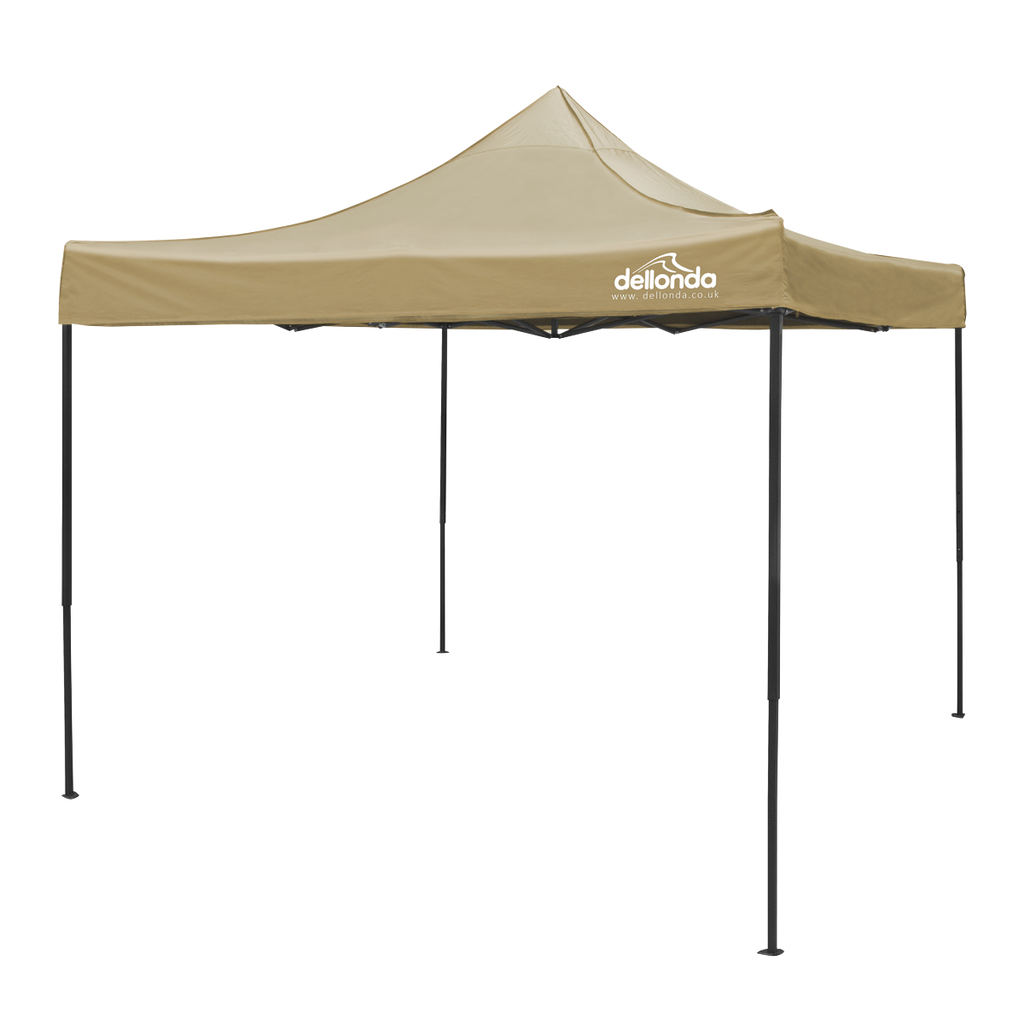 3x3m Pop-Up Gazebo Canopy with Water-Resistant Carry Bag, Stakes & Weight Bags - Beige DG304