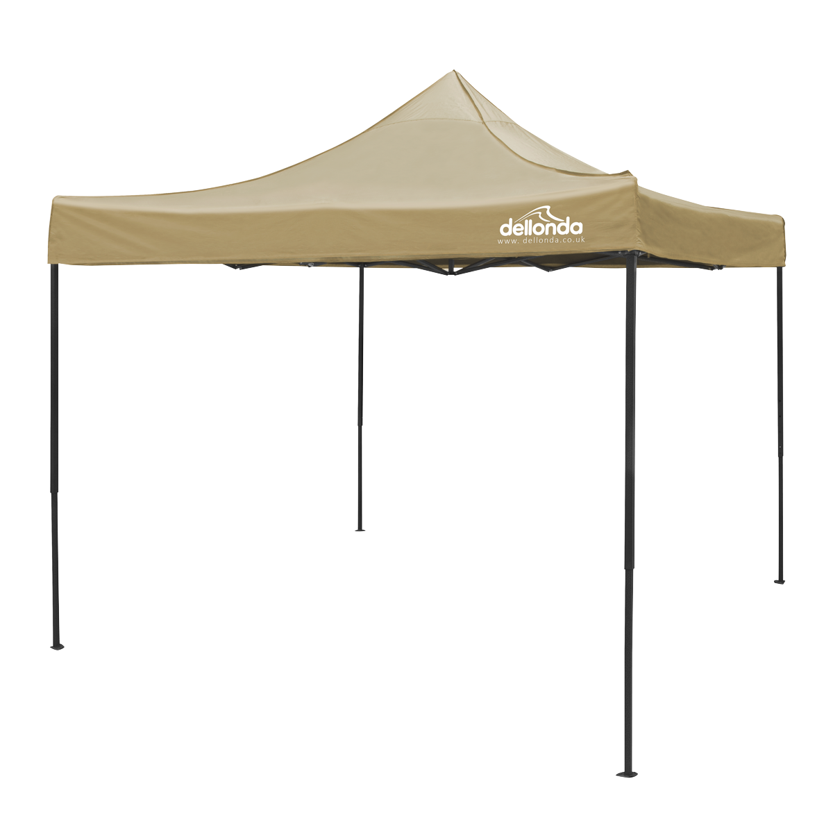3x3m Pop-Up Gazebo Canopy with Water-Resistant Carry Bag, Stakes & Weight Bags - Beige DG304