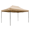 3x4.5m Pop-Up Gazebo Canopy with Water-Resistant Carry Bag, Stakes & Weight Bags - Beige DG305