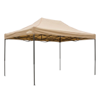 3x4.5m Pop-Up Gazebo Canopy with Water-Resistant Carry Bag, Stakes & Weight Bags - Beige DG305