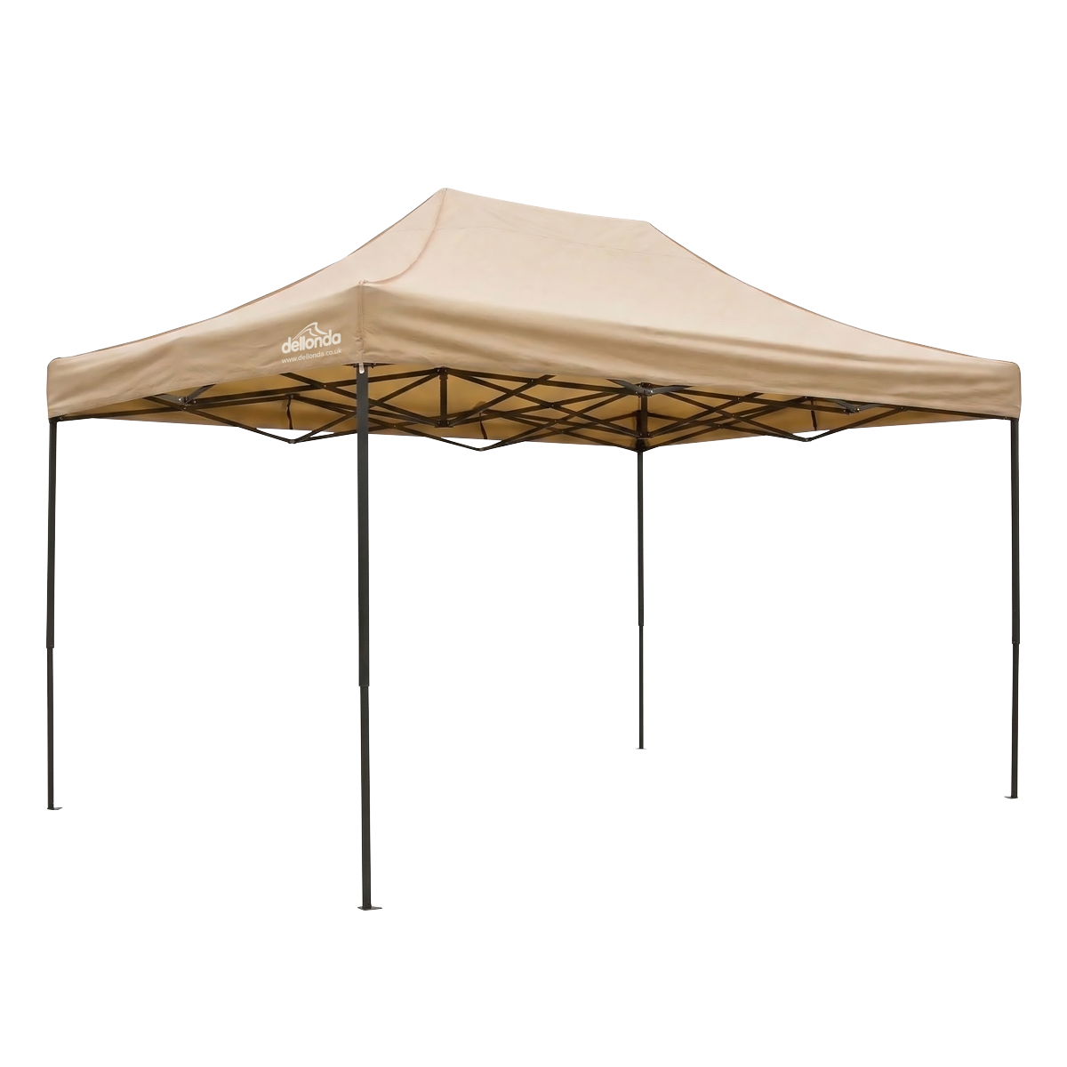 3x4.5m Pop-Up Gazebo Canopy with Water-Resistant Carry Bag, Stakes & Weight Bags - Beige DG305