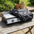 4 Burner Portable Gas Plancha with Warming Rack 10kW & Heavy Duty Cover DG311