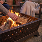 Rectangular Outdoor Fire Pit 89cm - Antique Bronze Effect DG44