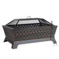 Rectangular Outdoor Fire Pit 89cm - Antique Bronze Effect DG44