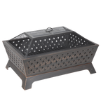 Rectangular Outdoor Fire Pit 89cm - Antique Bronze Effect DG44