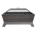 Rectangular Outdoor Fire Pit 89cm - Antique Bronze Effect DG44