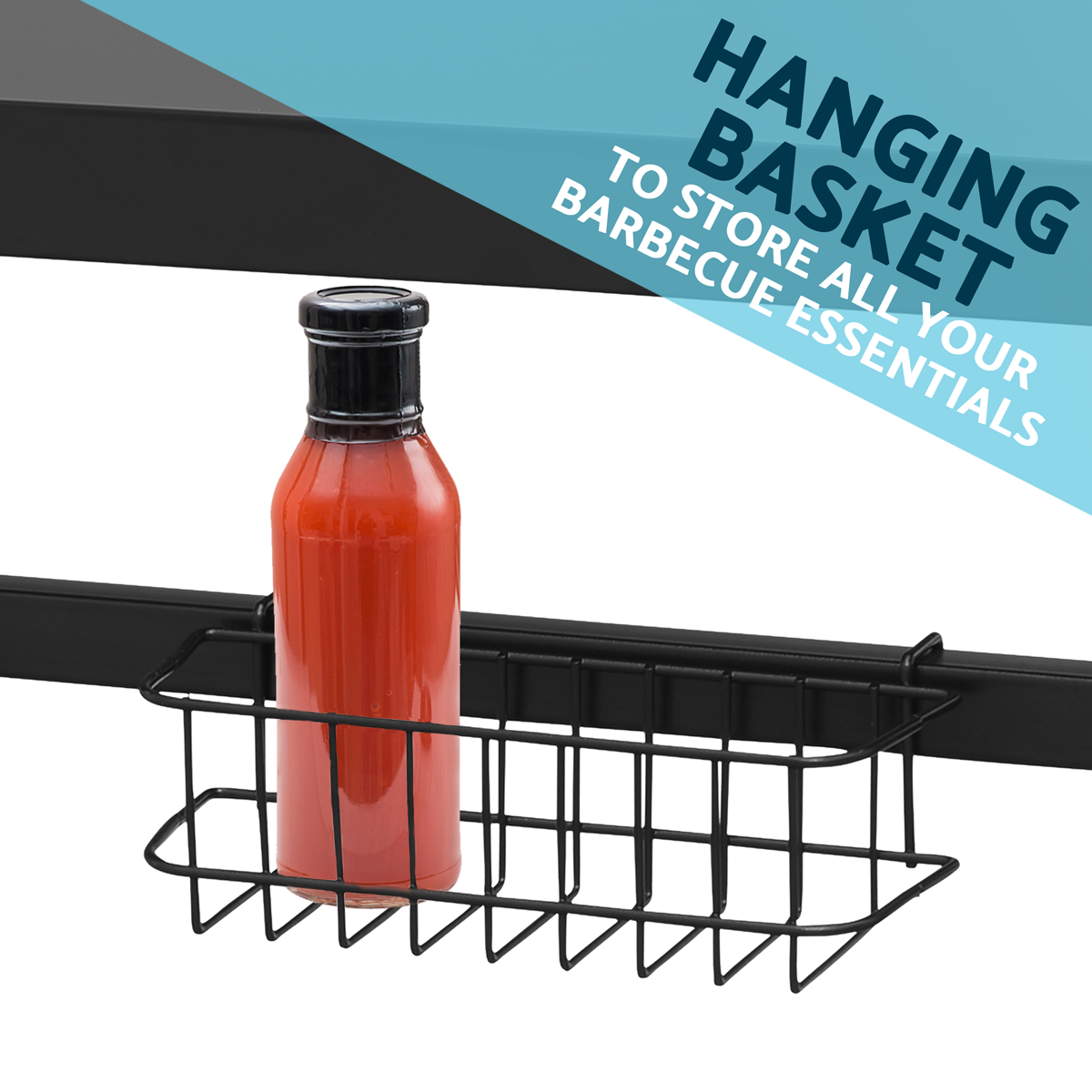 Plancha Trolley with Utensil Holder - Black DG45