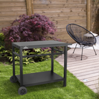 Plancha Trolley with Utensil Holder - Black DG45