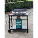 Plancha Trolley with Utensil Holder - Black DG45