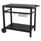 Plancha Trolley with Utensil Holder - Black DG45