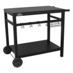 Plancha Trolley with Utensil Holder - Black DG45