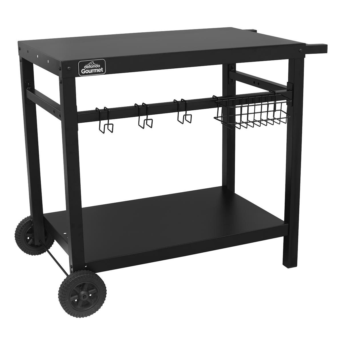 Plancha Trolley with Utensil Holder - Black DG45