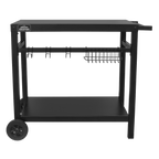 Plancha Trolley with Utensil Holder - Black DG45