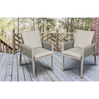Fusion Garden/Patio Dining Chairs with Armrests 6pc - Light Grey DG49