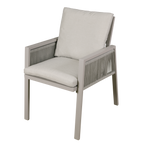 Fusion Garden/Patio Dining Chairs with Armrests 6pc - Light Grey DG49