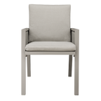 Fusion Garden/Patio Dining Chairs with Armrests 6pc - Light Grey DG49