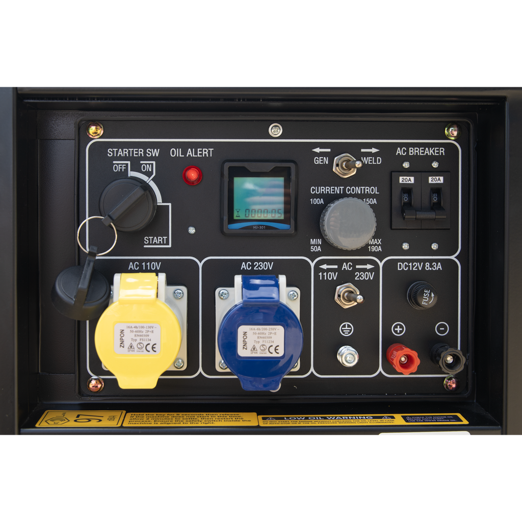 5000W Diesel Welder Generator 4-Stroke Engine 110/230V DG5000W