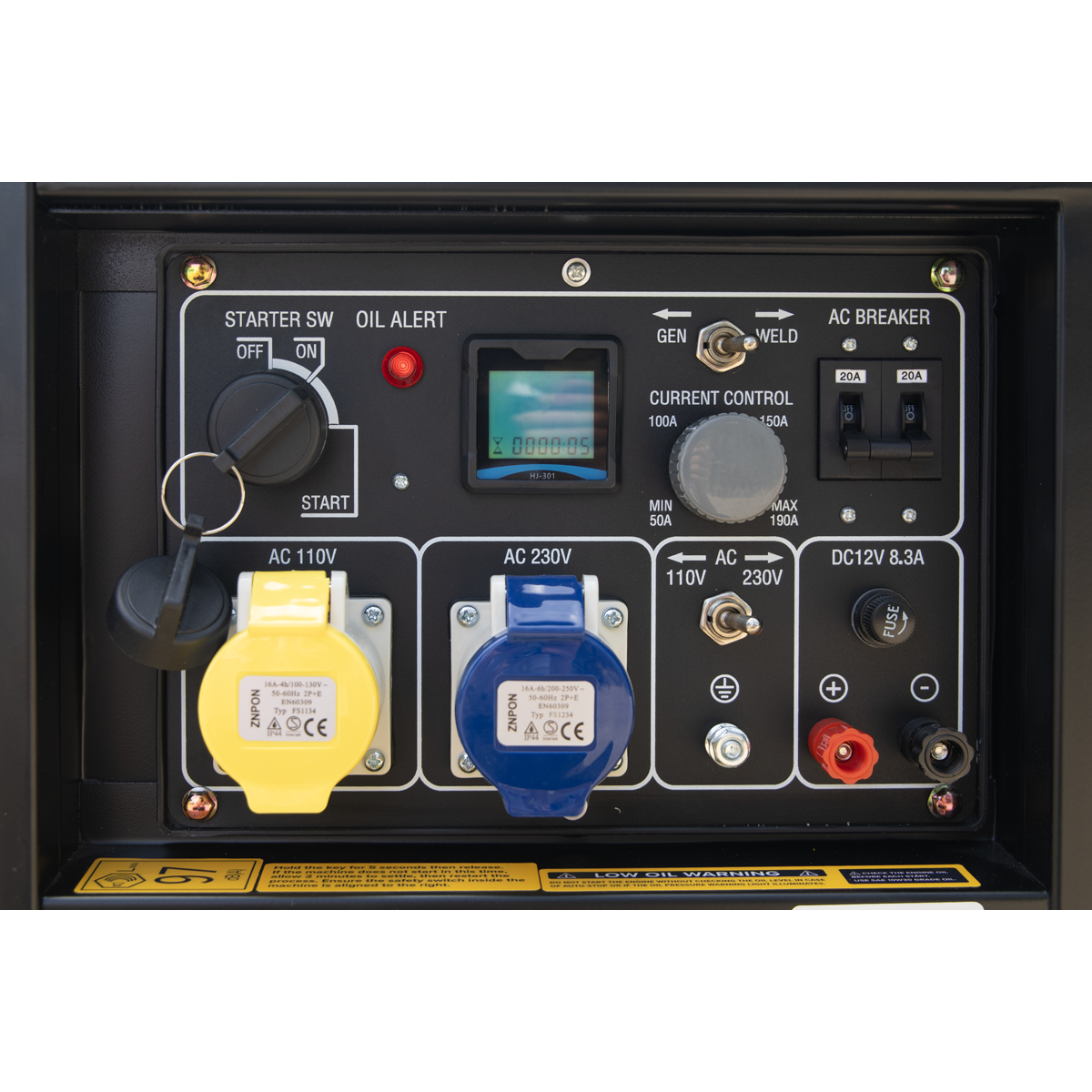 5000W Diesel Welder Generator 4-Stroke Engine 110/230V DG5000W
